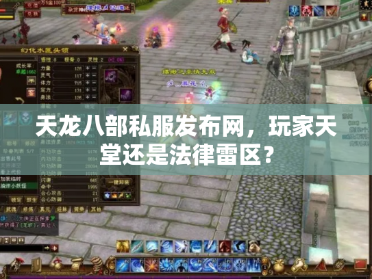 天龙八部私服发布网，玩家天堂还是法律雷区？