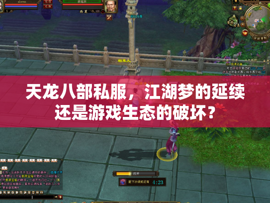 天龙八部私服，江湖梦的延续还是游戏生态的破坏？