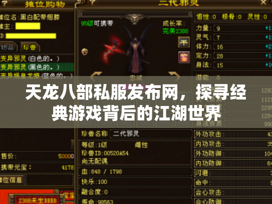 天龙八部私服发布网，探寻经典游戏背后的江湖世界
