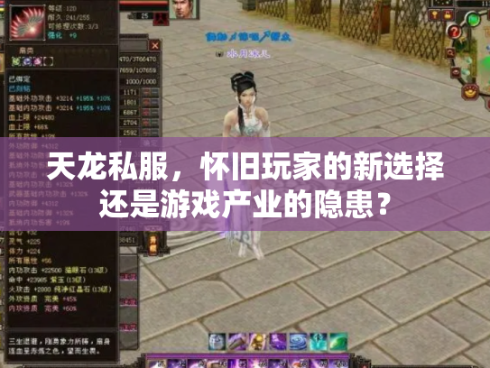 天龙私服，怀旧玩家的新选择还是游戏产业的隐患？