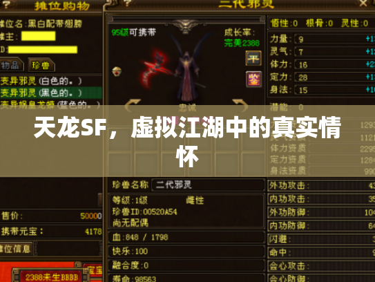 天龙SF，虚拟江湖中的真实情怀