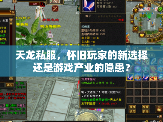 天龙私服，怀旧玩家的新选择还是游戏产业的隐患？