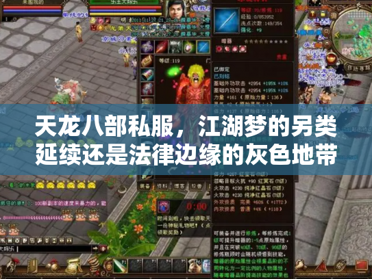 天龙八部私服，江湖梦的另类延续还是法律边缘的灰色地带？