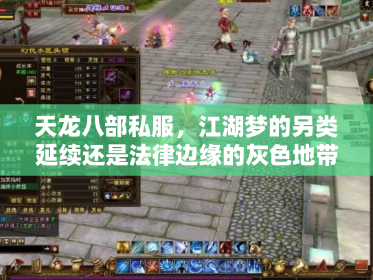 天龙八部私服，江湖梦的另类延续还是法律边缘的灰色地带？