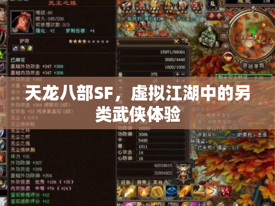 天龙八部SF，虚拟江湖中的另类武侠体验