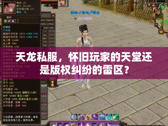 天龙私服，怀旧玩家的天堂还是版权纠纷的雷区？