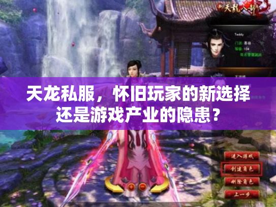 天龙私服，怀旧玩家的新选择还是游戏产业的隐患？