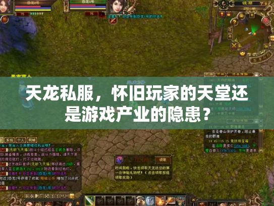 天龙私服，怀旧玩家的天堂还是游戏产业的隐患？