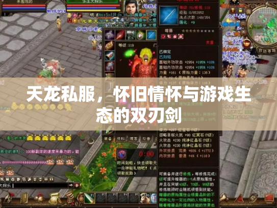 天龙私服，怀旧情怀与游戏生态的双刃剑