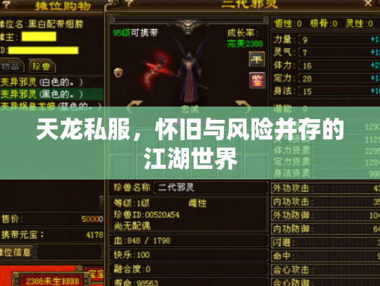 天龙私服，怀旧与风险并存的江湖世界
