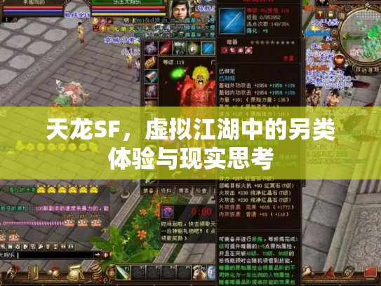 天龙SF，虚拟江湖中的另类体验与现实思考