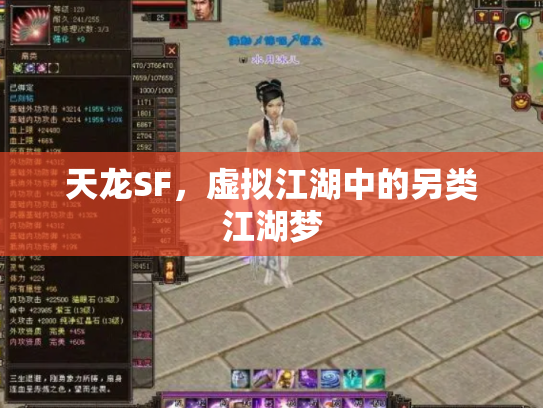 天龙SF，虚拟江湖中的另类江湖梦