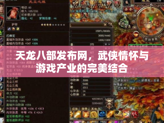天龙八部发布网，武侠情怀与游戏产业的完美结合