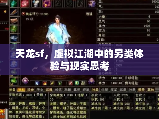 天龙sf，虚拟江湖中的另类体验与现实思考