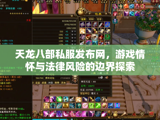 天龙八部私服发布网，游戏情怀与法律风险的边界探索