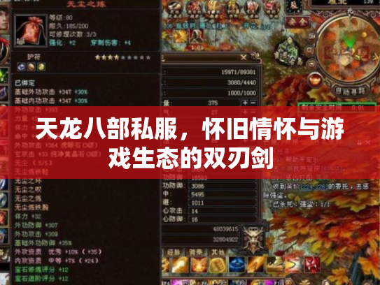 天龙八部私服，怀旧情怀与游戏生态的双刃剑
