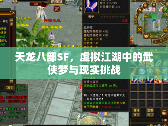 天龙八部SF，虚拟江湖中的武侠梦与现实挑战