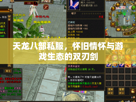天龙八部私服，怀旧情怀与游戏生态的双刃剑