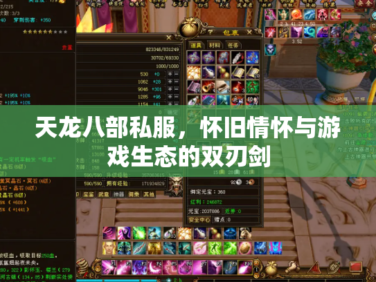 天龙八部私服，怀旧情怀与游戏生态的双刃剑
