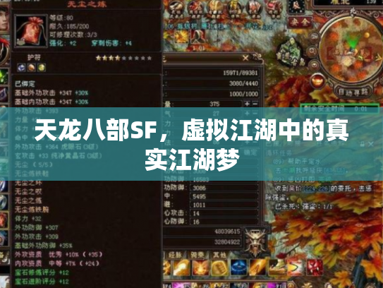 天龙八部SF，虚拟江湖中的真实江湖梦