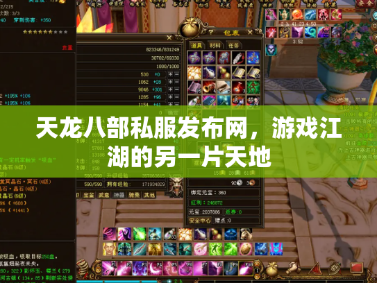 天龙八部私服发布网，游戏江湖的另一片天地