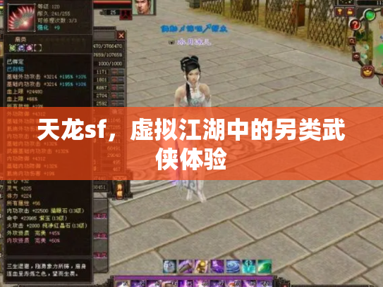 天龙sf，虚拟江湖中的另类武侠体验