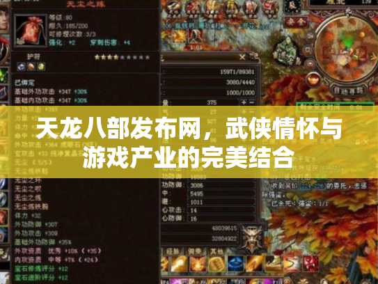 天龙八部发布网，武侠情怀与游戏产业的完美结合