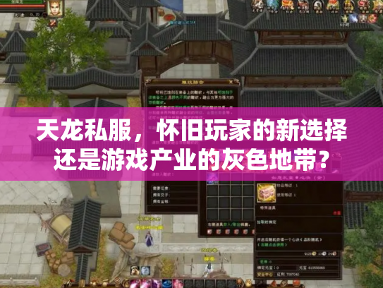 天龙私服，怀旧玩家的新选择还是游戏产业的灰色地带？