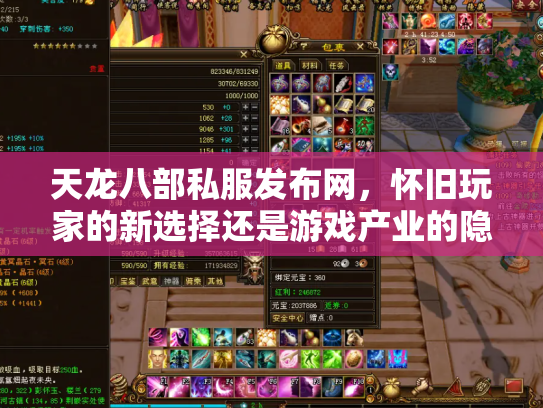 天龙八部私服发布网，怀旧玩家的新选择还是游戏产业的隐患？