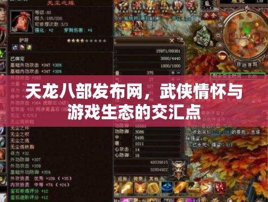 天龙八部发布网，武侠情怀与游戏生态的交汇点