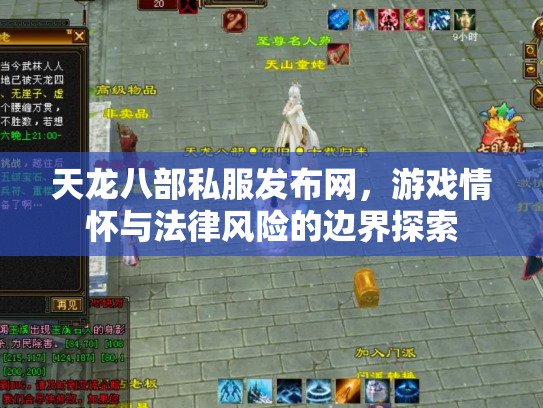 天龙八部私服发布网，游戏情怀与法律风险的边界探索
