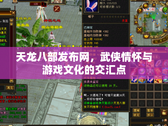 天龙八部发布网，武侠情怀与游戏文化的交汇点