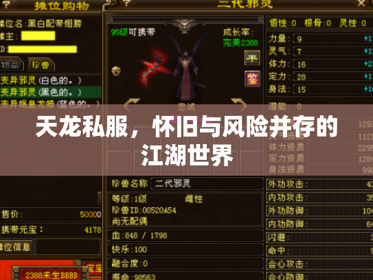 天龙私服，怀旧与风险并存的江湖世界