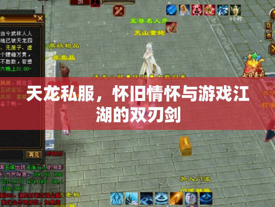 天龙私服，怀旧情怀与游戏江湖的双刃剑