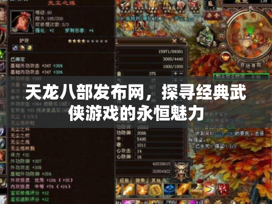 天龙八部发布网，探寻经典武侠游戏的永恒魅力