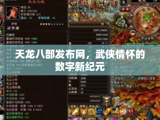 天龙八部发布网，武侠情怀的数字新纪元