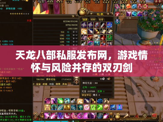 天龙八部私服发布网，游戏情怀与风险并存的双刃剑