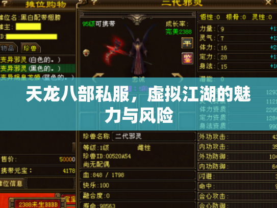 天龙八部私服，虚拟江湖的魅力与风险