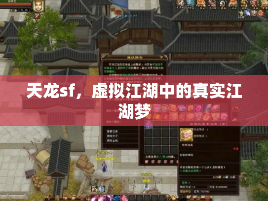天龙sf，虚拟江湖中的真实江湖梦
