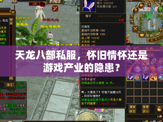 天龙八部私服，怀旧情怀还是游戏产业的隐患？