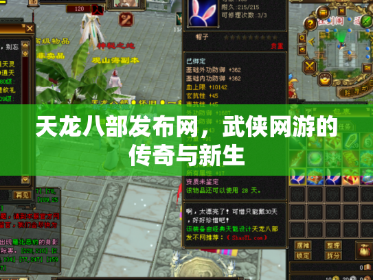 天龙八部发布网，武侠网游的传奇与新生
