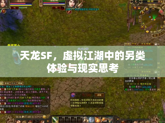 天龙SF，虚拟江湖中的另类体验与现实思考