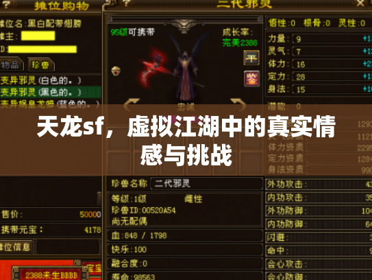 天龙sf，虚拟江湖中的真实情感与挑战
