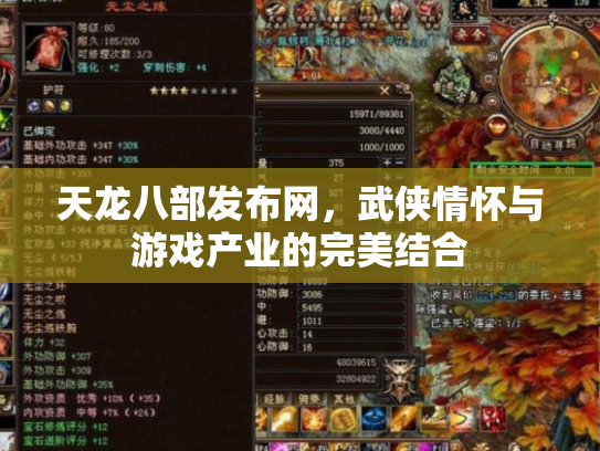 天龙八部发布网，武侠情怀与游戏产业的完美结合