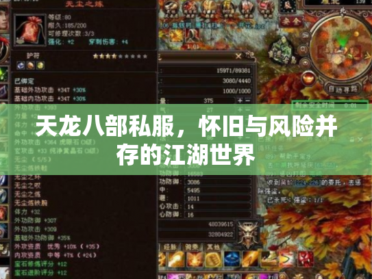 天龙八部私服，怀旧与风险并存的江湖世界