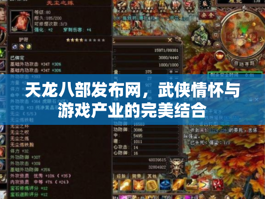 天龙八部发布网，武侠情怀与游戏产业的完美结合