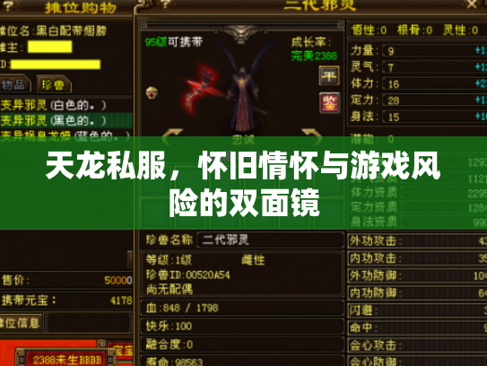 天龙私服，怀旧情怀与游戏风险的双面镜