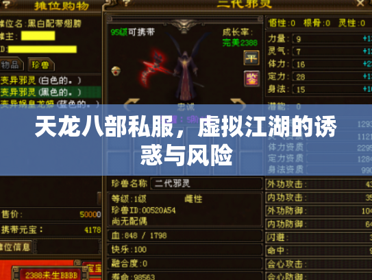 天龙八部私服，虚拟江湖的诱惑与风险