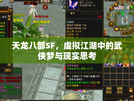 天龙八部SF，虚拟江湖中的武侠梦与现实思考