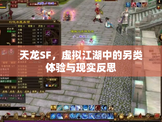 天龙SF，虚拟江湖中的另类体验与现实反思